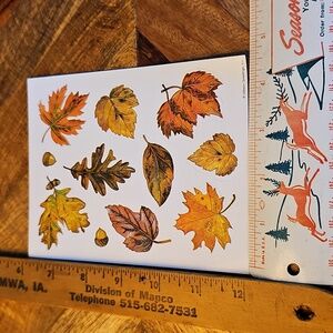 Gibson Greetings Fall Leaves sticker sheet